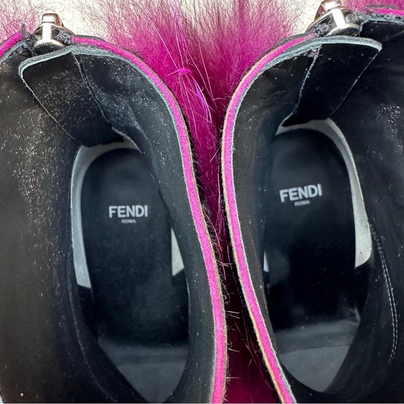 Fendi fox fur trim boots - Picture 4 of 14